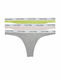 Βαμβακερά Women's String 3Pack Coral Cor,Cyber Green,Grey