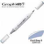 Graph' it Twin Tip Marker de Proiectare 0.5mm Cool Grey 5