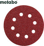 Metabo Orbital Sander Sanding Sheet K180 with 8 Holes 125x125mm