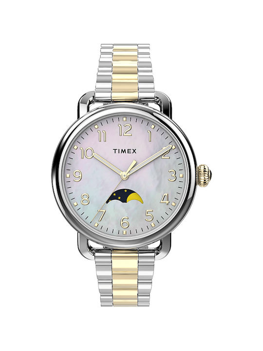 Timex Standard Tow Tone Uhr mit Metallarmband