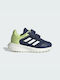 Adidas Αθλητικά Παιδικά Παπούτσια Running Tensaur Run 2.0 CF I με Σκρατς Dark Blue / Core White / Pulse Lime