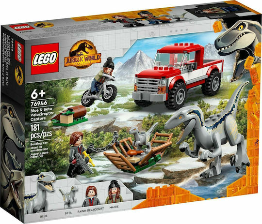 LEGO Jurassic World Синьо и Бета Velociraptor Capture за 6+ Години
