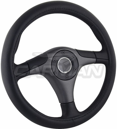 Carman Husă Volan Auto cu Diametru 38cm Din Piele Negru