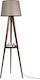 Megapap Perry Floor Lamp H160xW50cm. with Socket for Bulb E27 Brown