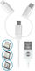 Forever Regular Cablu USB la Lightning / Type-C / micro USB cu mai multe porturi Alb 1m (3IN1)
