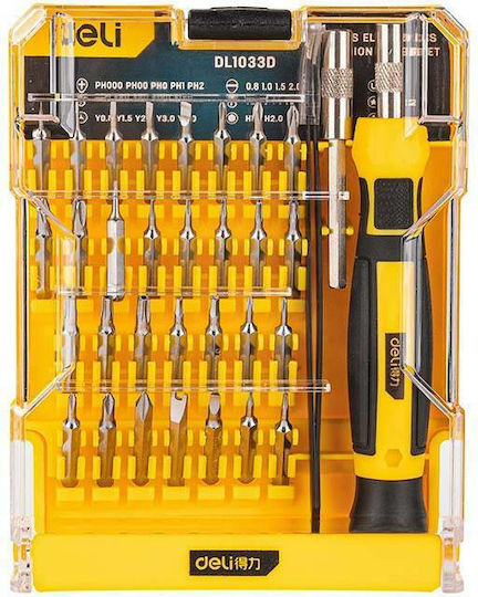 Deli Screwdriver with 33 Interchangeable Tips