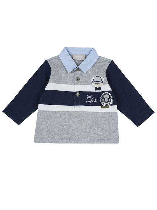 Chicco Kids Polo Long Sleeve Gray