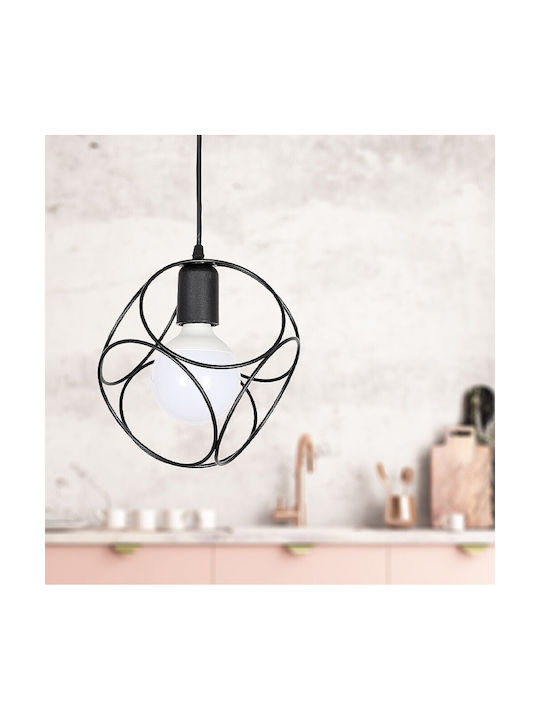 Megapap Lusita Pendant Light Black with Socket ...