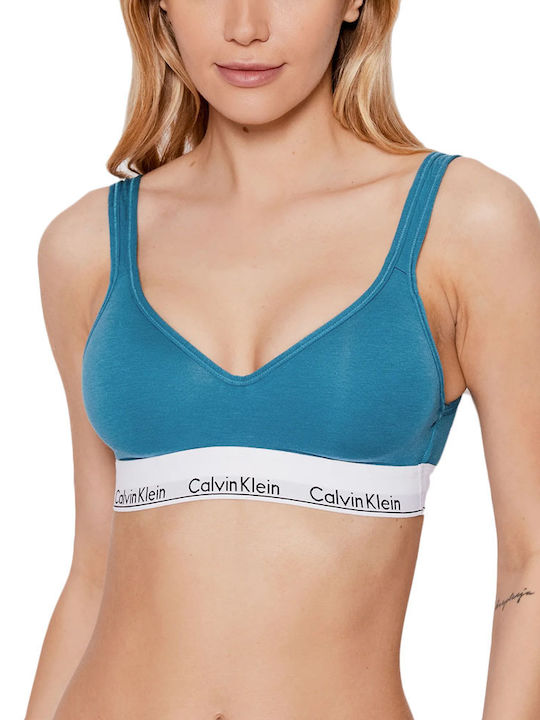Calvin Klein Γυναικείο Μπουστάκι Petrol με Ελαφριά Ενίσχυση