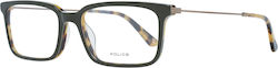 Police Eyeglass Frame Green VPL687 06E3