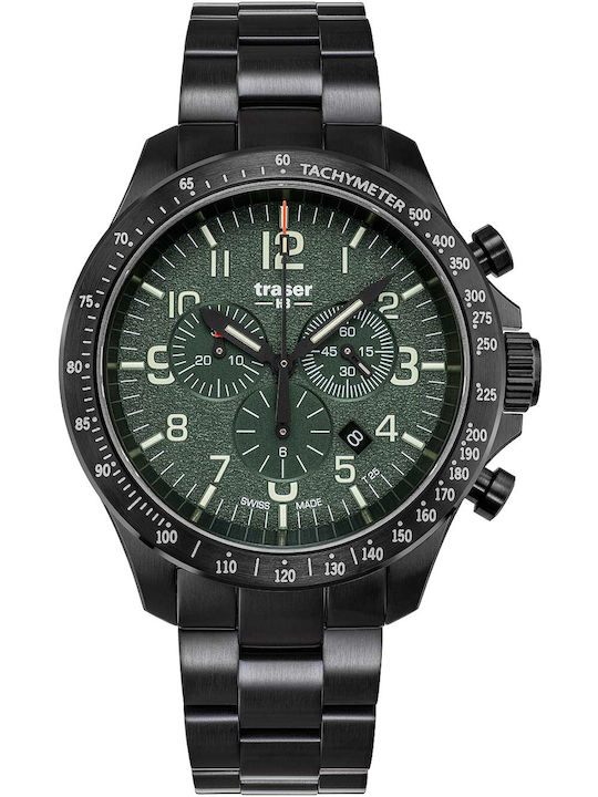 Traser P67 Officer Herrenuhr 46mm Chronograph B...