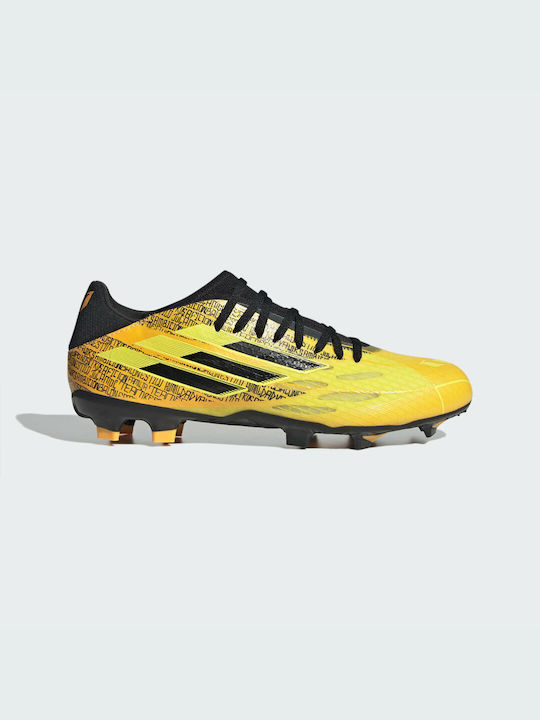 Adidas X Speedflow Messi.3 FG Χαμηλά Ποδοσφαιρικά Παπούτσια με Τάπες Solar Gold / Core Black / Bright Yellow