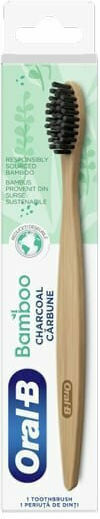 Oral-B Bamboo Charcoal Toothbrush Beige-Black