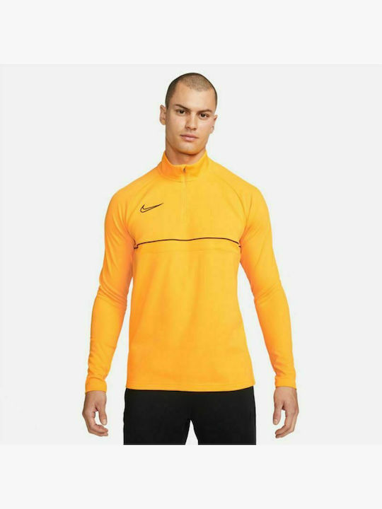 Nike Academy Ανδρική Μπλούζα Dri-Fit με Φερμουάρ Μακρυμάνικη Κίτρινη
