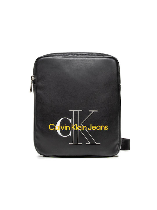 Calvin Klein Monogram Soft Reporter Ανδρική Τσάντα Ώμου / Χιαστί σε Μαύρο χρώμα
