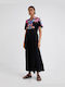 Desigual Summer Midi Shirt Dress Dress Black