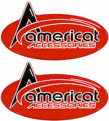 Americat Car Stickers in Red Colour 2pcs