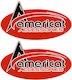 Americat Car Stickers in Red Colour 2pcs