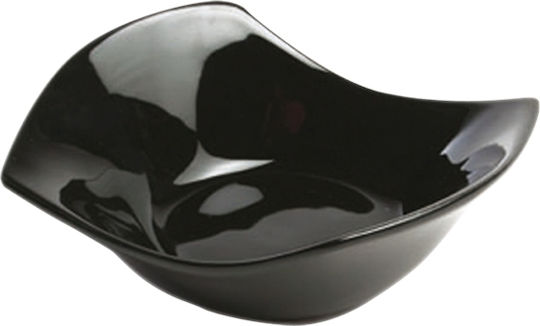 Tognana Party Serving Bowl Round made of Porcelain Black with Diameter 16cm 6pcs