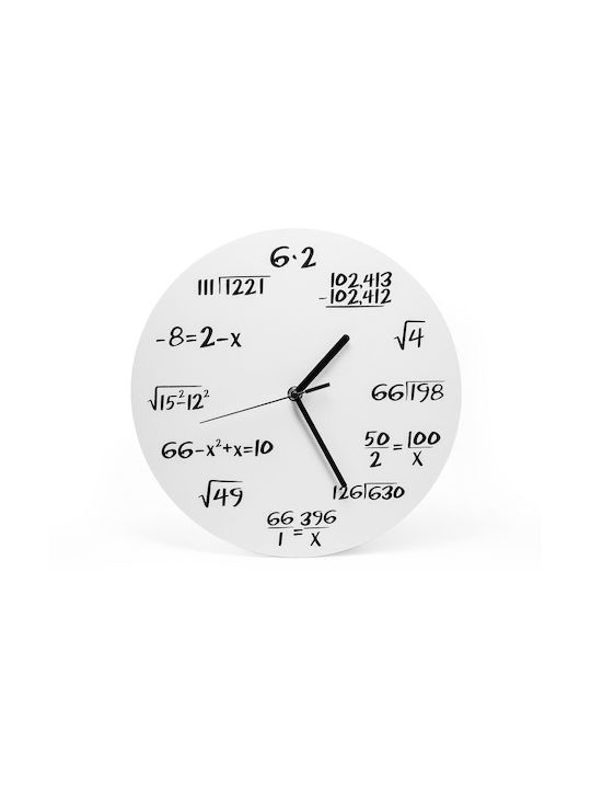 Gadget Master Ρολόι Τοίχου Πλαστικό Λευκο Ø30cm