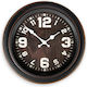 General Trade Vintage Antique Wall Clock Plastic Black Ø40cm