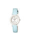 Casio Pelle Watch with Leather Strap Light Blue