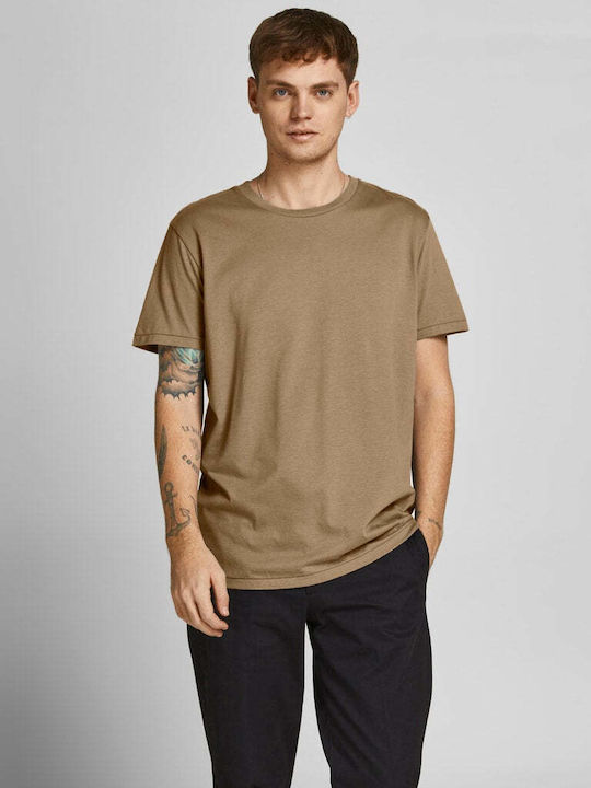 Jack & Jones Men's Short Sleeve T-shirt Beige