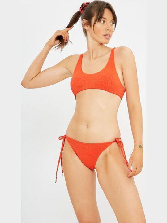 Pretty Me Niki Bikini Slip cu Dantelă Portocaliu