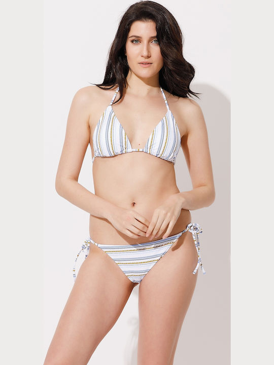 Callisto Bikini Slip με Κορδονάκια Ριγέ