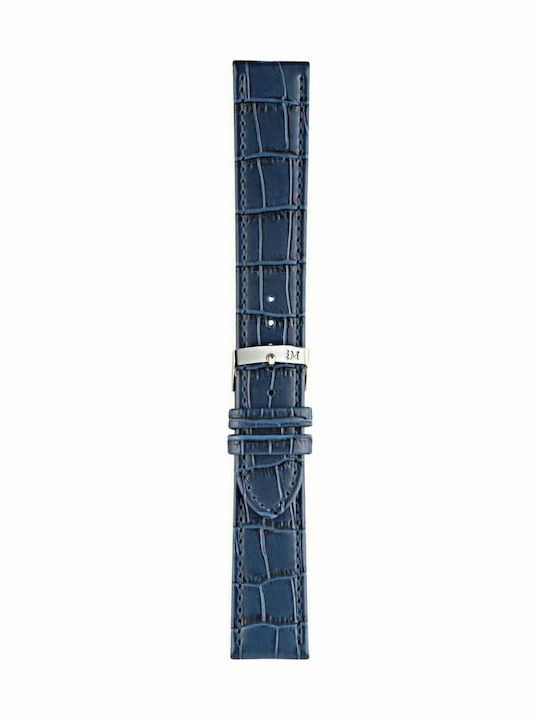 Morellato Juke Δερμάτινο Λουράκι Navy Μπλε 16mm