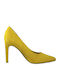 Marco Tozzi Suede Pointed Toe Stiletto Yellow High Heels