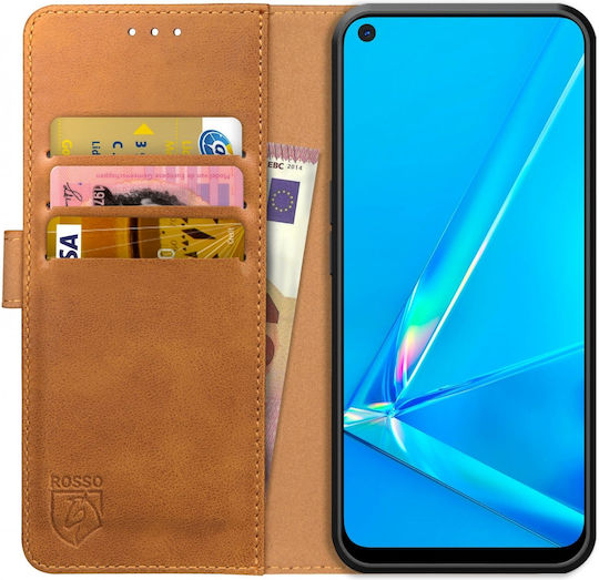 Rosso Element Wallet Δερματίνης Light Brown (Oppo A72 / A52)