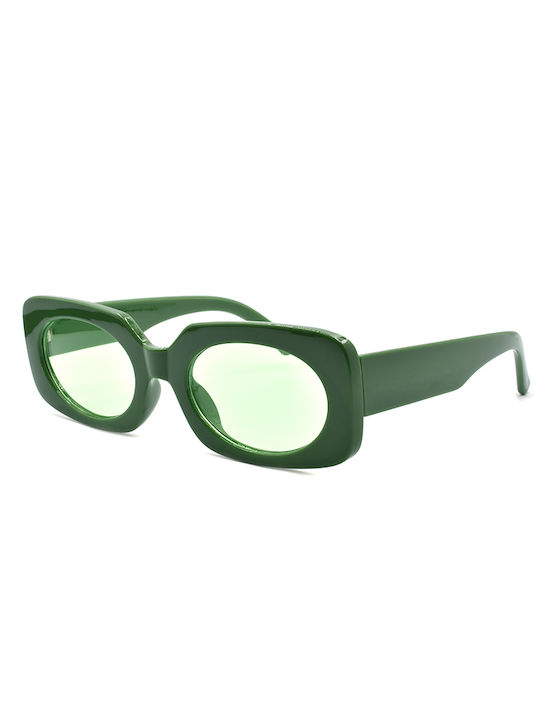 Awear Lema Women's Sunglasses with Green Plastic Frame and Green Lens