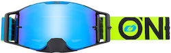 O'neal Ochelari de motocross B-30 Bold Albastru Neon Galben