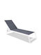 Deckchair Aluminum Salvador with Textilene Fabric White 196x62x33cm.