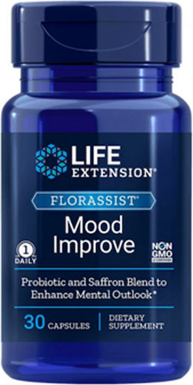 Life Extension Florassist Mood Improve Συμπλήρωμα για το Άγχος 30 κάψουλες