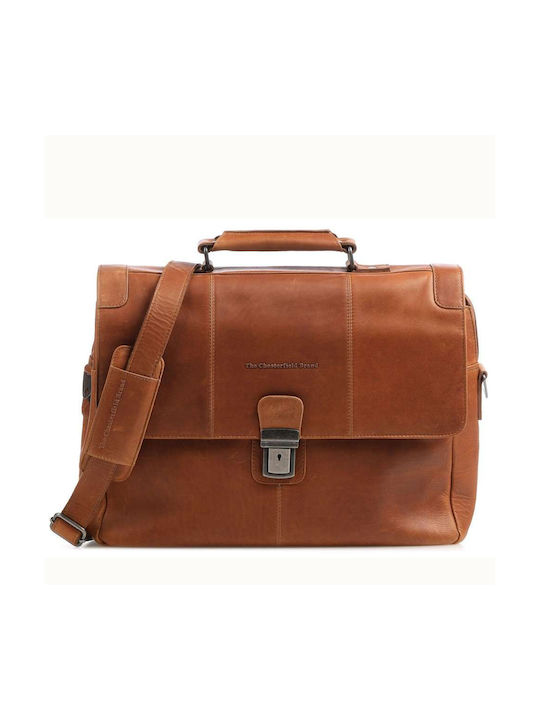 The Chesterfield Brand Leather Men's Briefcase Tabac Brown