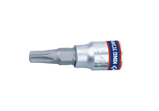 King Tony Bit-Stecknuss mit Torx-Bit und Antriebsvierkant 1/4'' Größe T15 1Stück