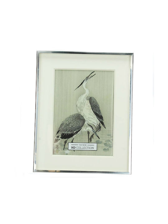 Zaros Metallic Photo Frame with Silver Frame and Engraving