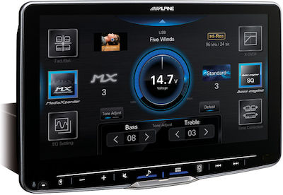 Alpine Car-Audiosystem (Bluetooth/USB/AUX/WiFi/GPS/Apple-Carplay/Android-Auto) mit Touchscreen 9"