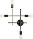 GloboStar Piping Industrial Wall Lamp with E27 Lamp Bulb Base Bronze 40.5x52cm
