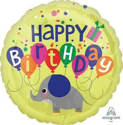 Balloon Foil Birthday-Celebration Round Multicolour 46cm