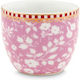 PiP Studio Floral Eierbecher aus Porzellan Rosa...