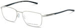 Porsche Design Metal Eyeglass Frame with Titanium Silver P8368 B