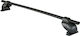 Cam Metallic Car Roof Bars Logico 110cm for Alfa Romeo Mito 3D Set with Roof Rack Legs Black