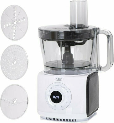 Adler Multifunctional Food Processor 1200W with Pot 3.5lt White