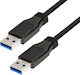 LogiLink USB 3.0 Cable USB-A male - USB-A male Μαύρο 2m (CU0039)