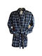 Men's Harmony Plaid Robe 47615 Blue