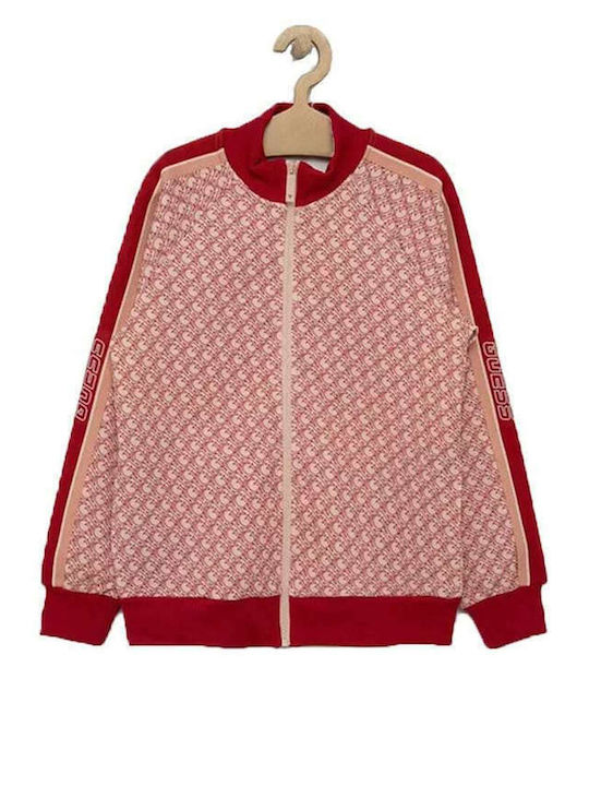 Kids Sweatshirt Cardigan with Hood Red