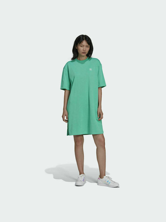 Adidas Adicolor Classics Καλοκαιρινό Mini T-shirt Φόρεμα Hi-Res Green